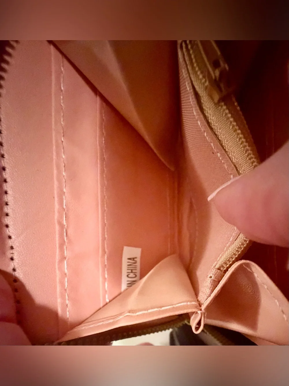Black Embossed Double Zip Tassle Wallet with Tassels NEW
